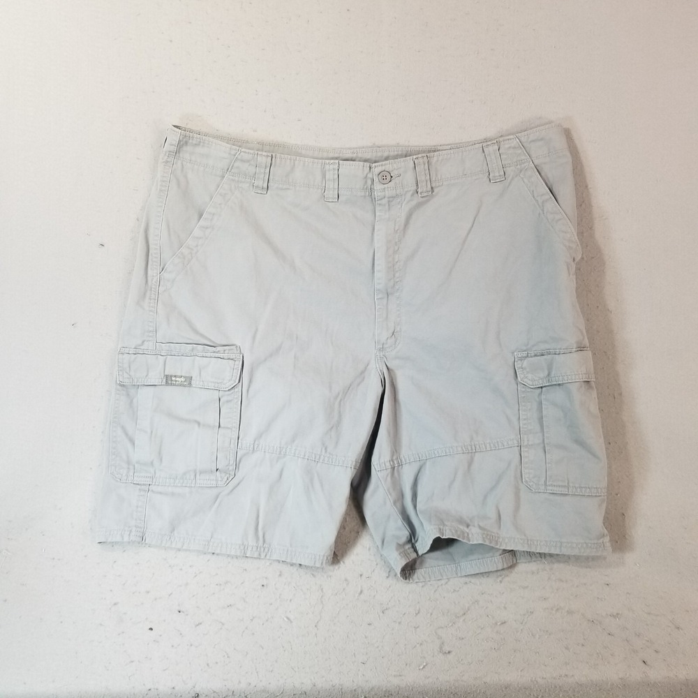Wrangler cargo shorts men's 46x11 gray‎ cotton outdoor hiking heavy duty
